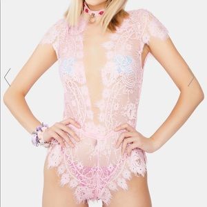Sugar Thrillz SWEETEST DREAMER LACE ROMPER SET